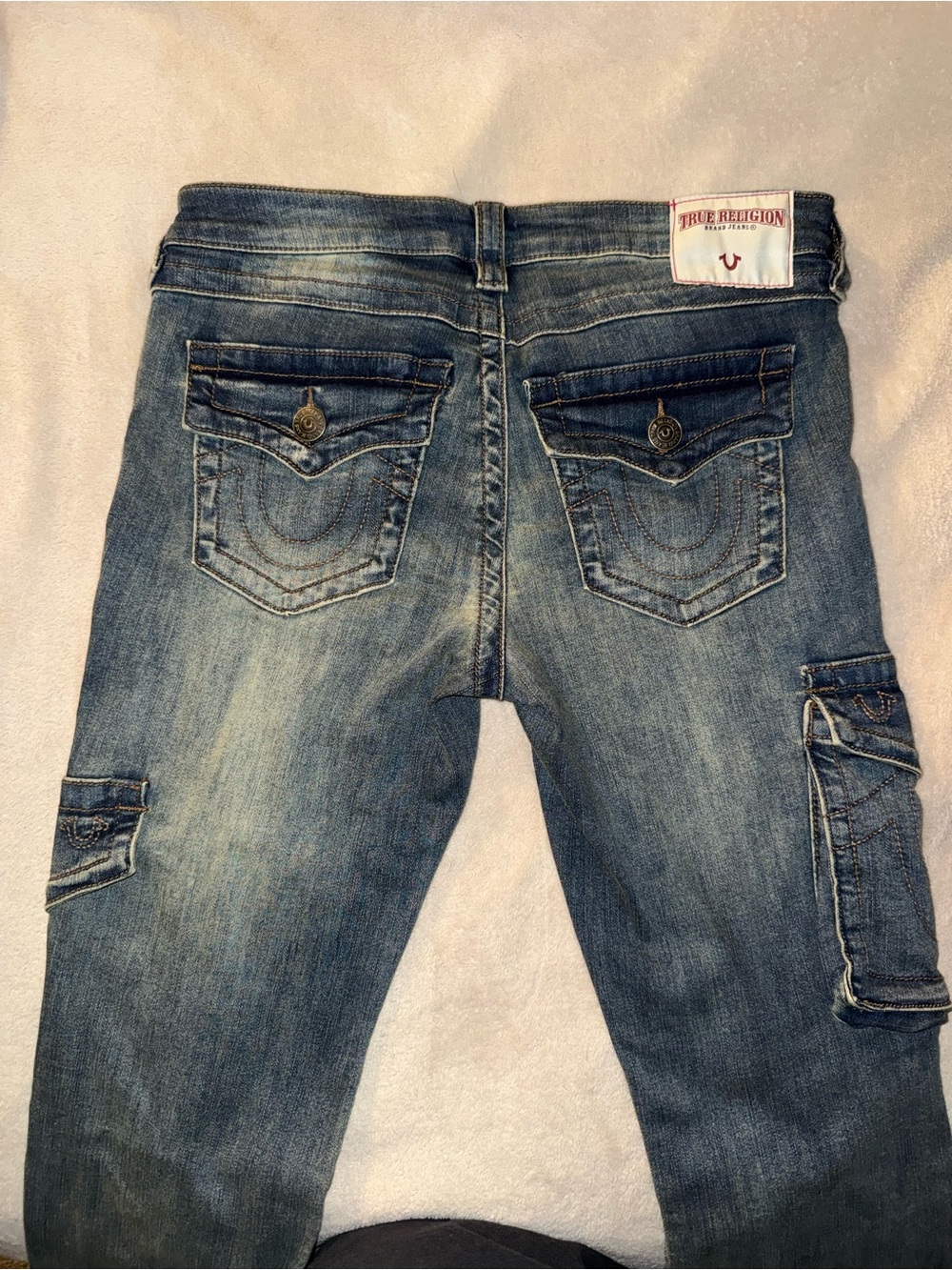 True Religion Women's Becca Low rise Cargo Bootcut - Picture 4 of 5